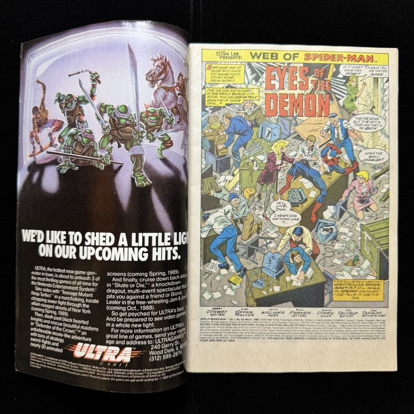 Web Of Spider-Man 48 - 1st App Of Demogoblin - Copper Age Marvel Comics 1989