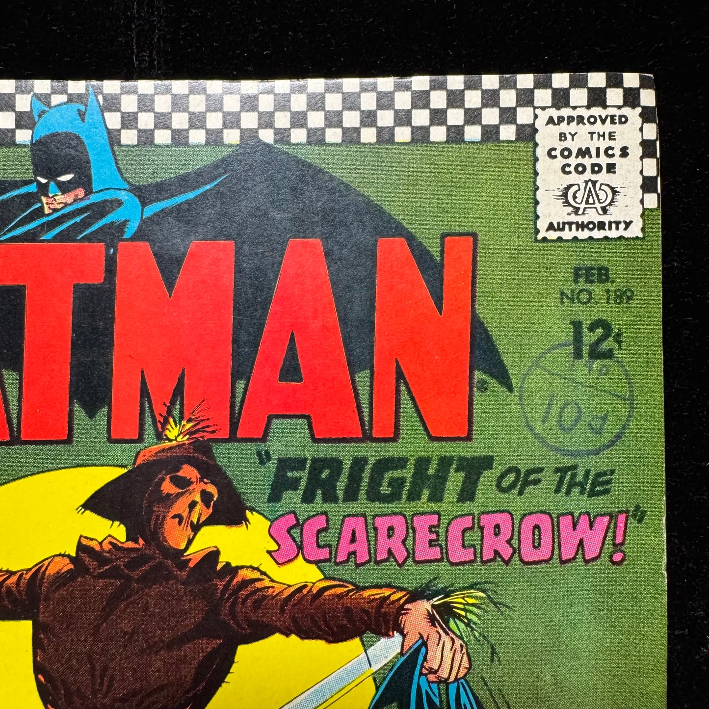 Batman 189 - 1st App Of Scarecrow In Silver Age 3rd App Overall - Dc Comics 1967