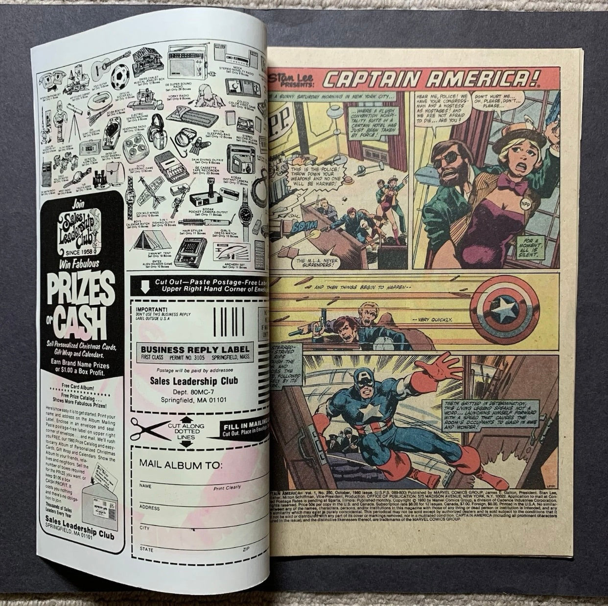 Captain America 250/ Bronze Age Marvel Comics 1980/ NM