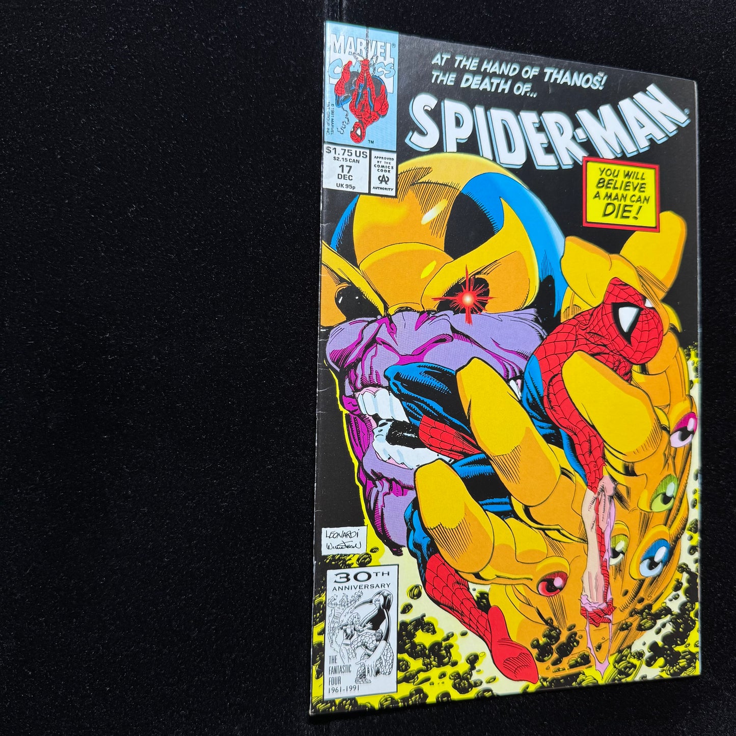 Spider-Man 17 - Thanos Cover - Copper Age Marvel Comics 1991