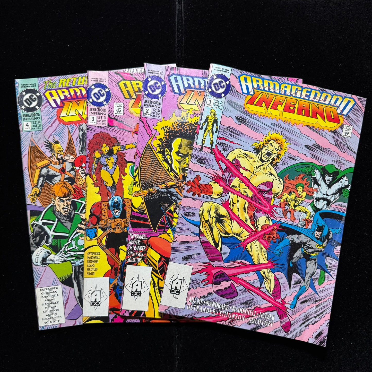 Armageddon Inferno 1-4 - Complete Set - Modern Age Dc Comics 1992