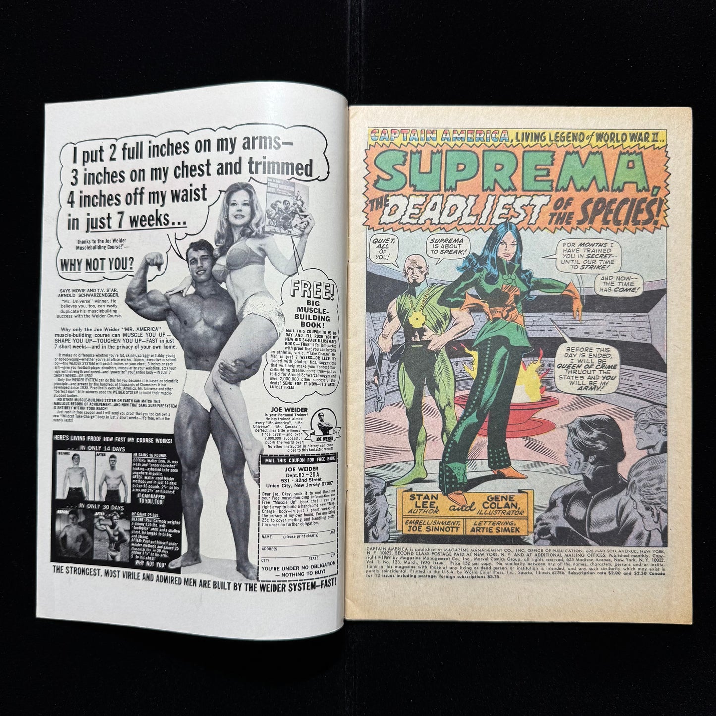Captain America 123 - 1st Appearance Of Suprema - Bronze Age Marvel Comics 1970