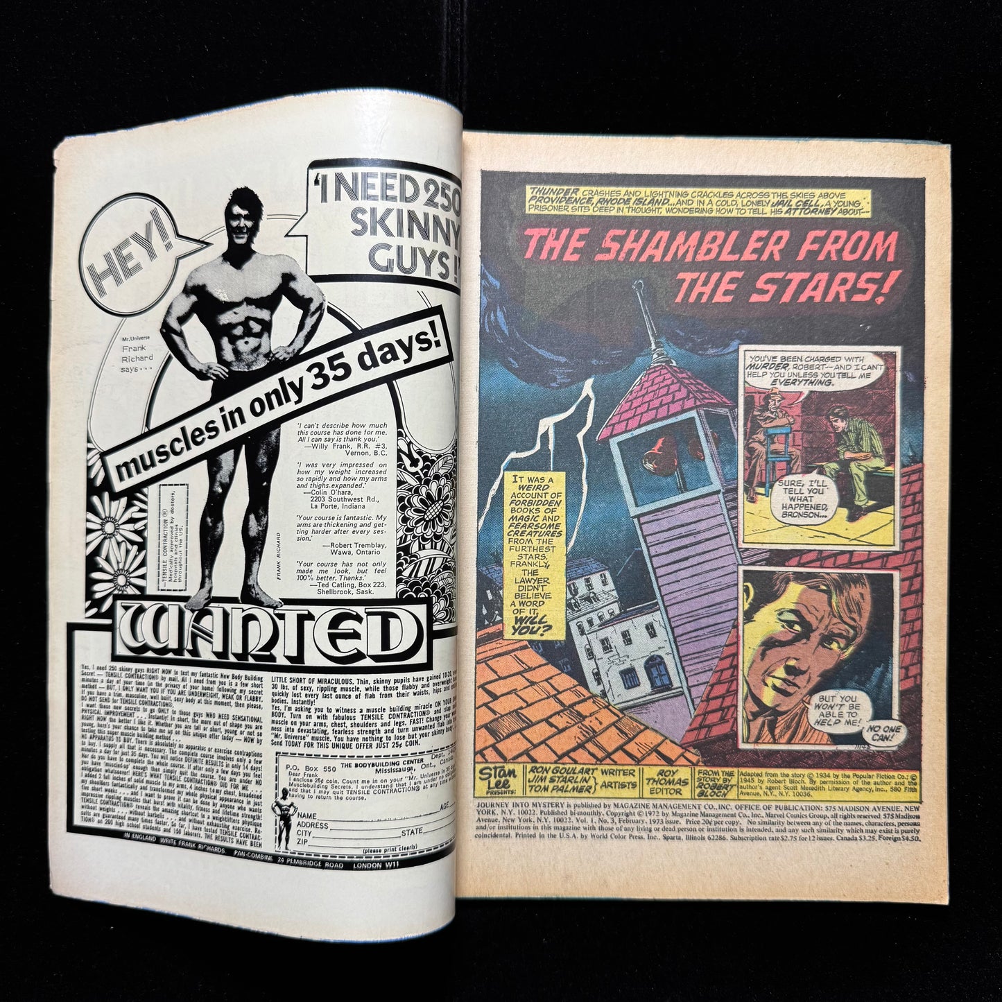 Journey Info Mystery 3 - Bronze Age Marvel Comics 1973