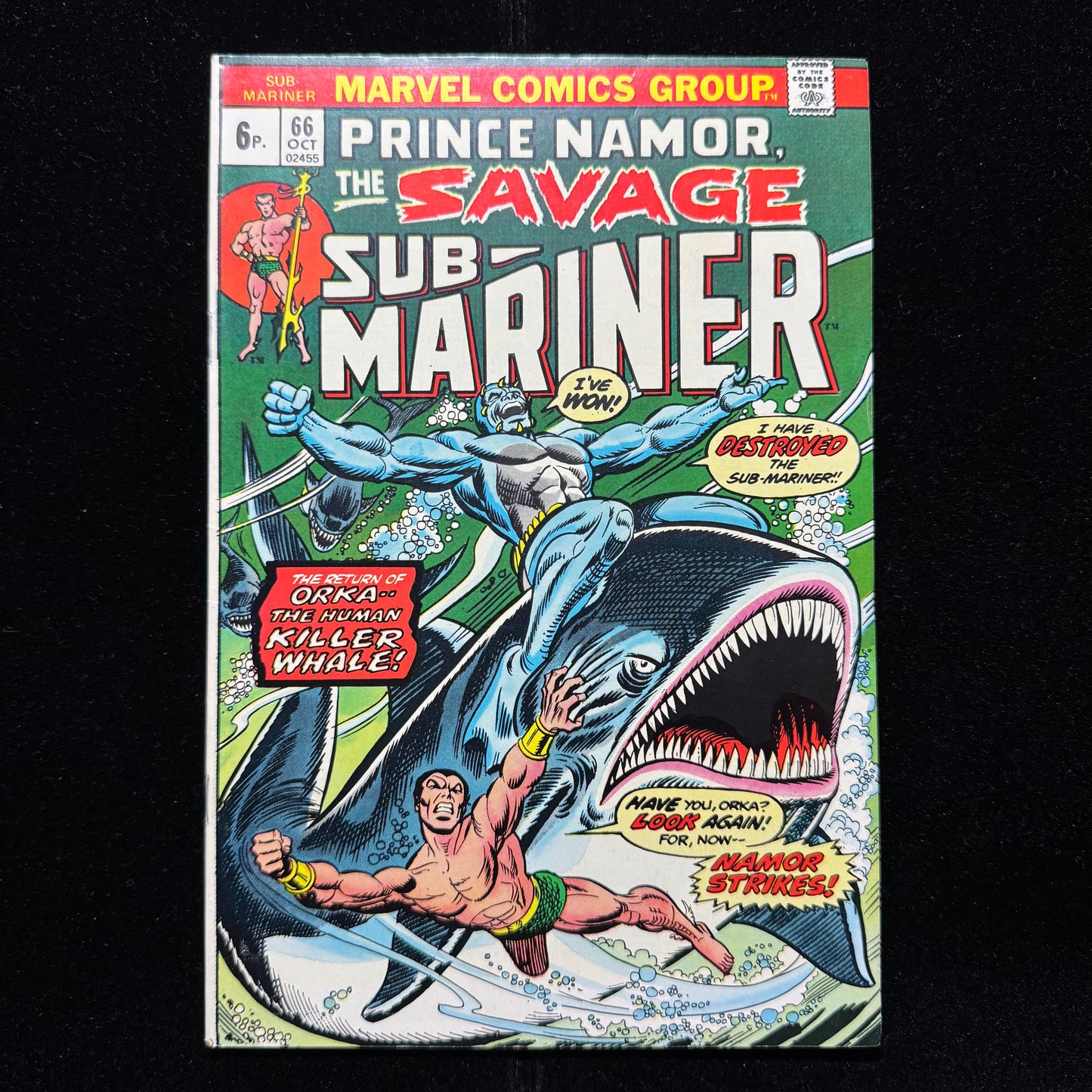 Sub-Mariner 66 - 1st Appearance Of Clay Wilson - Bronze Age Marvel Comics 1973