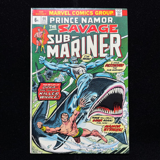 Sub-Mariner 66 - 1st Appearance Of Clay Wilson - Bronze Age Marvel Comics 1973