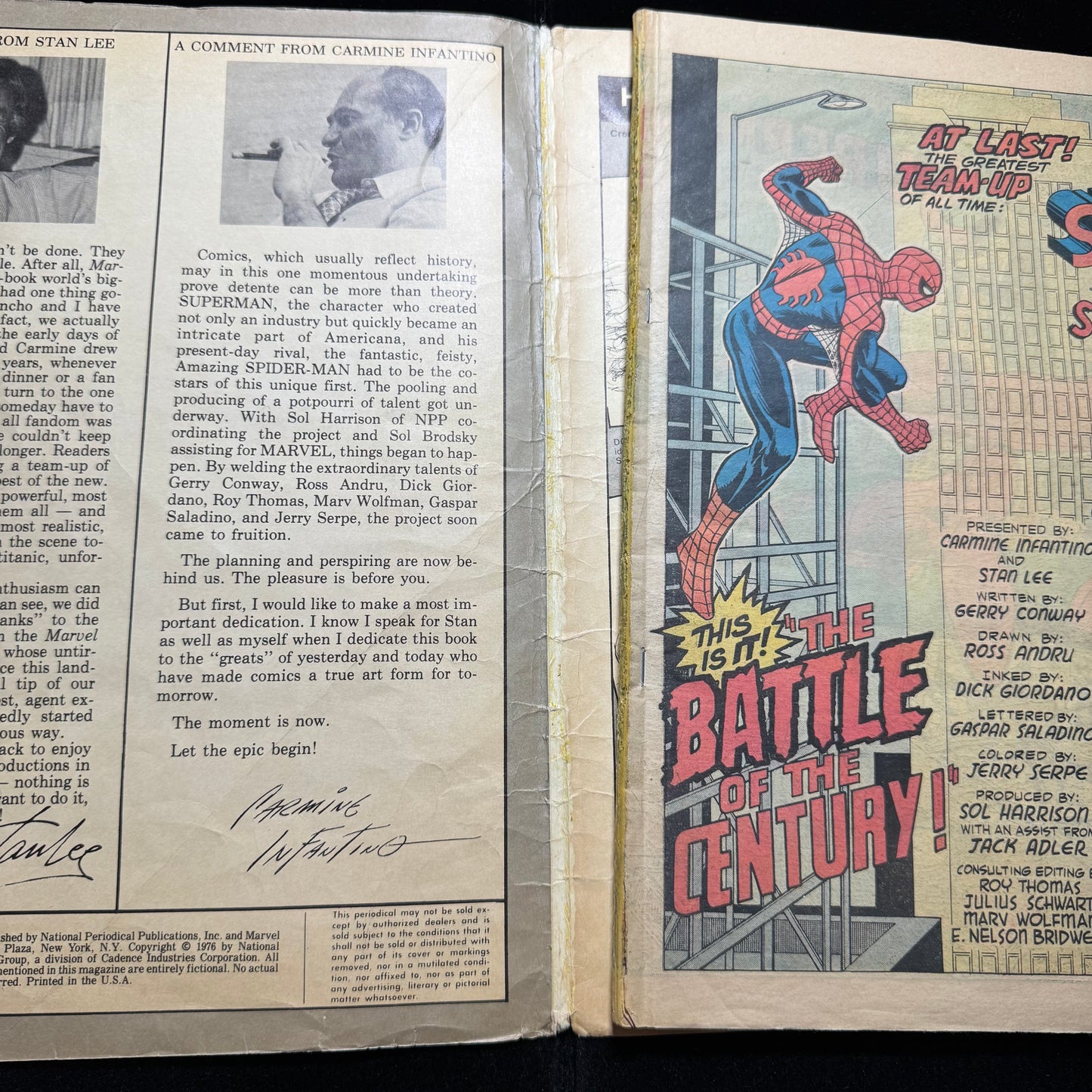 Superman Vs The Amazing Spider-Man 1 - Bronze Age Marvel/DC Comics 1976