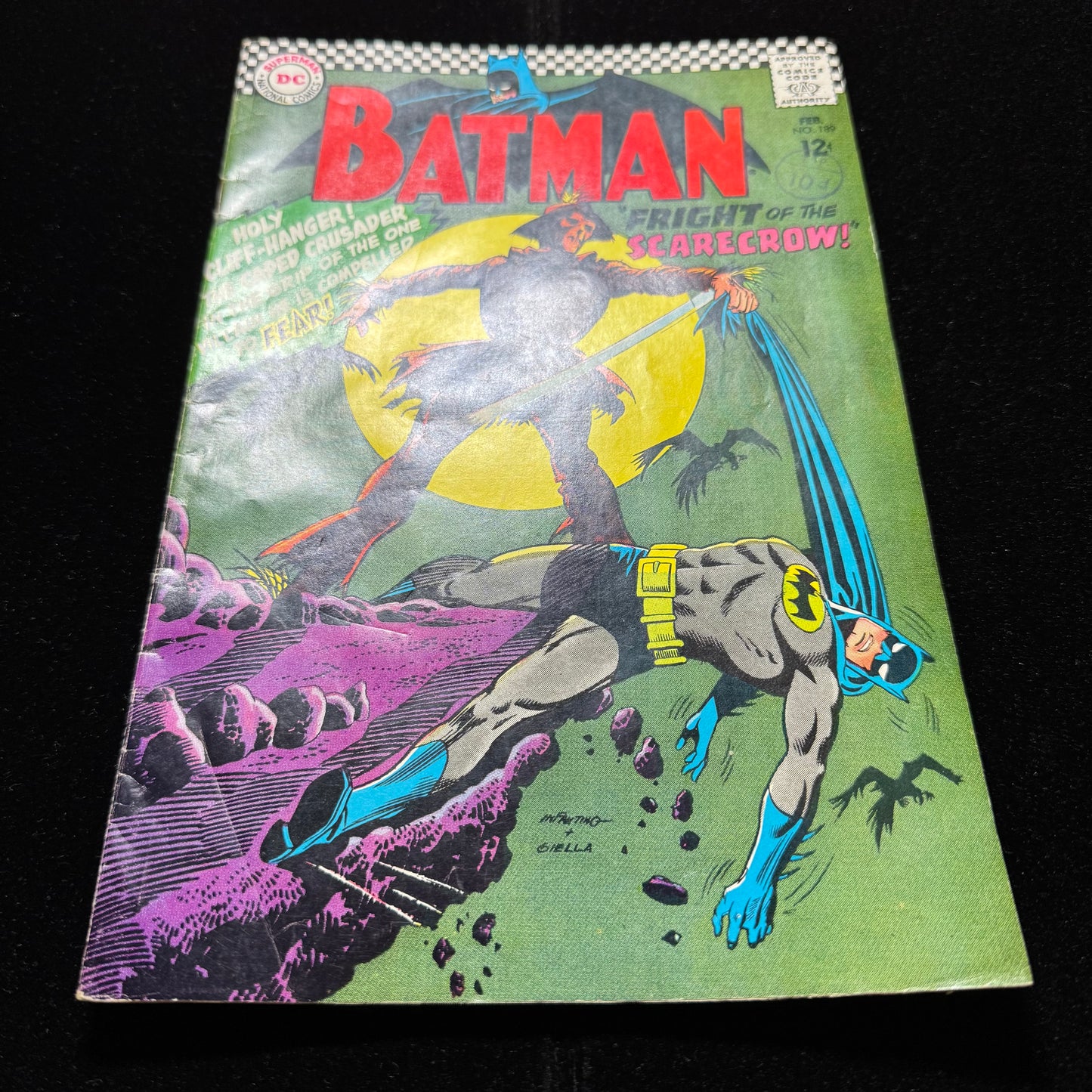 Batman 189 - 1st App Of Scarecrow In Silver Age 3rd App Overall - Dc Comics 1967