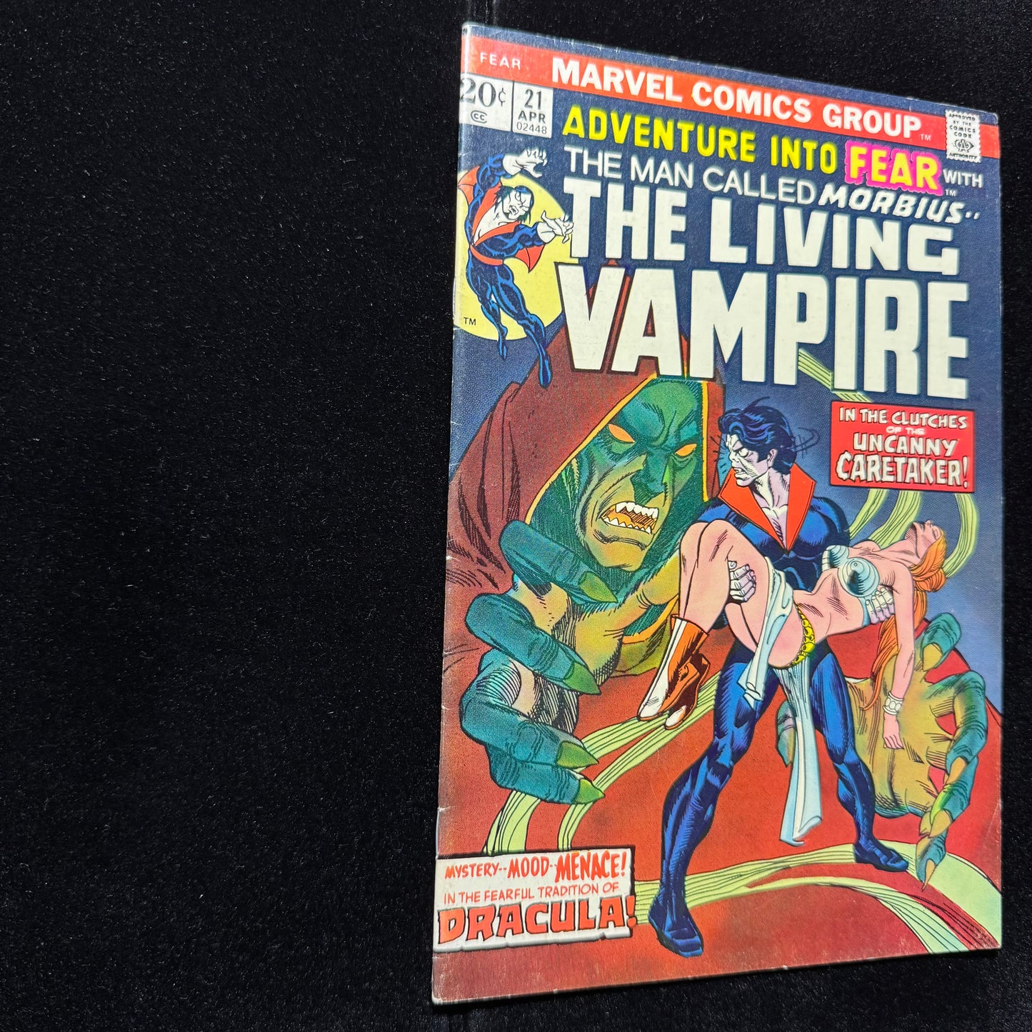 Adventure Into Fear 21 - 2nd Solo Morbius Story - Bronze Age Marvel Comics 1974