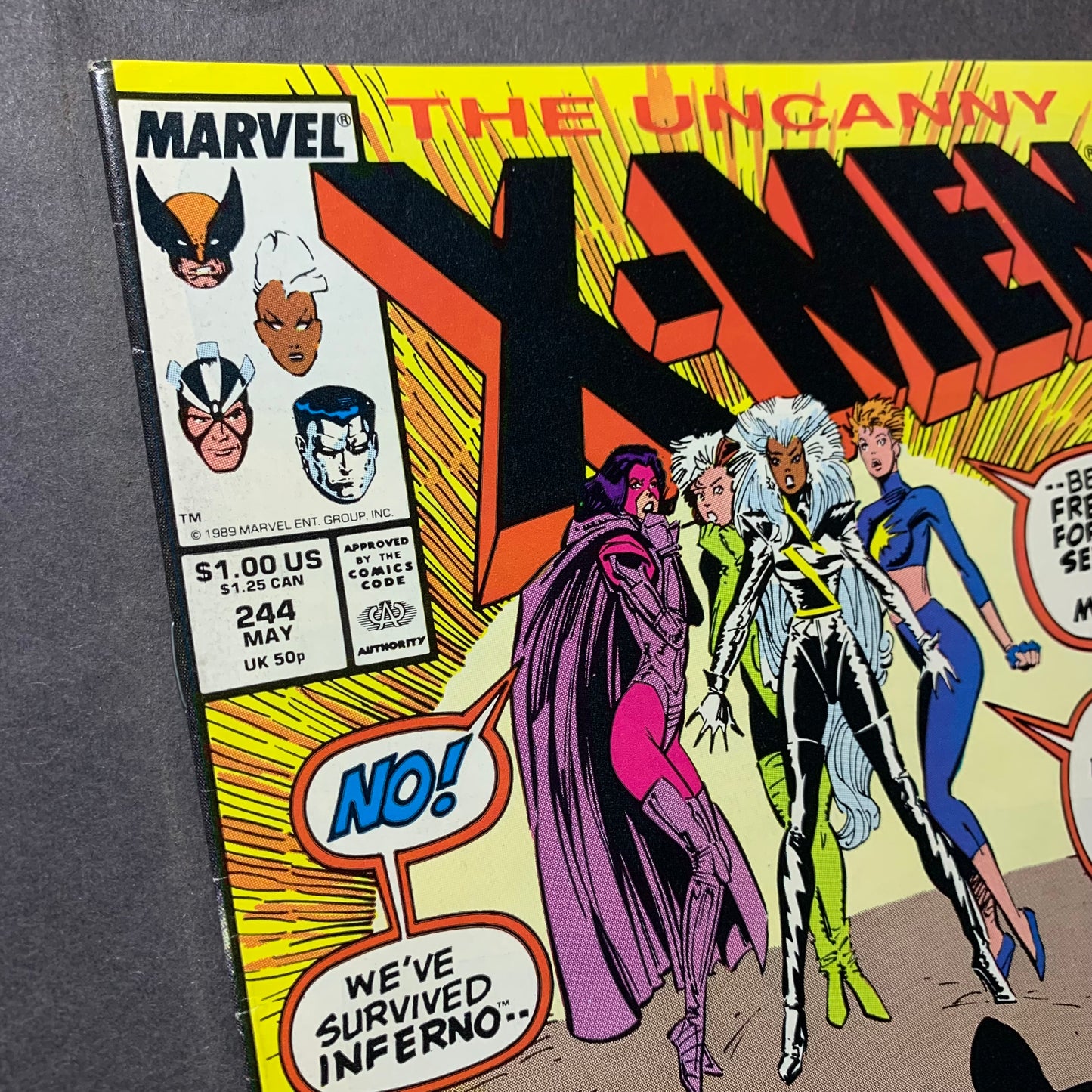 Uncanny x-men 244/ copper age marvel comics 1989
