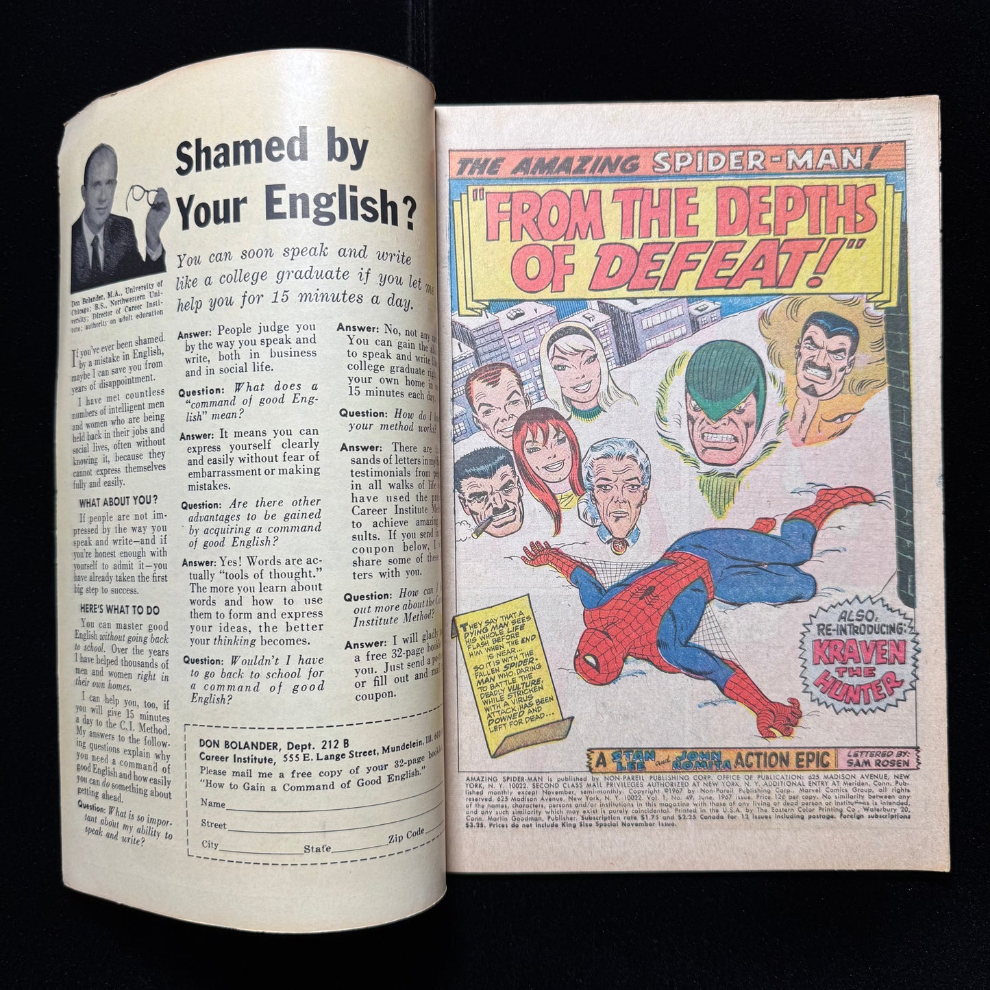 Amazing Spider-Man 49 - John Romita Sr Classic Cover - Silver Age Marvel 1967