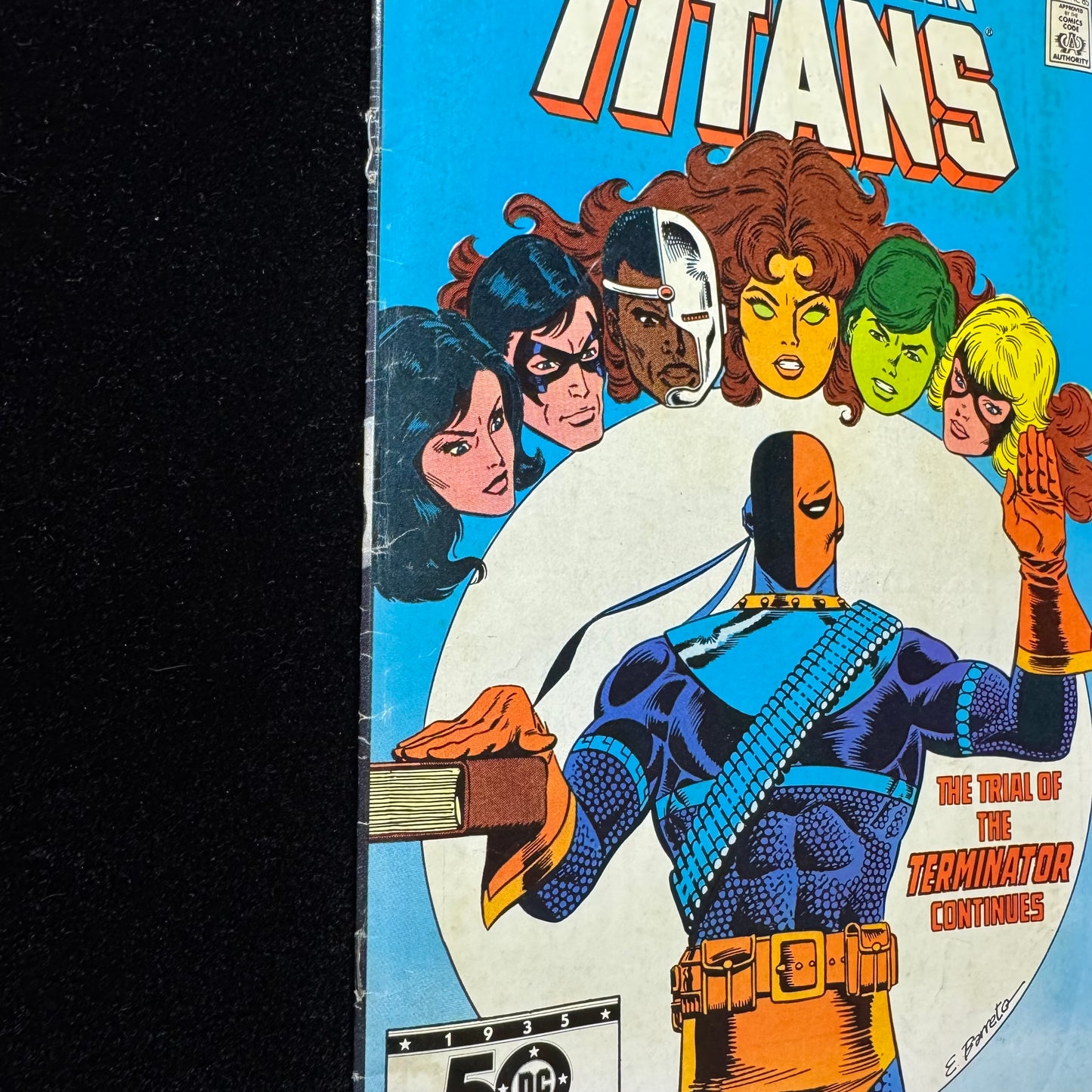 Tales Of The Teen Titans 54 - Deathstroke Cover - Copper Age Dc Comics 1985