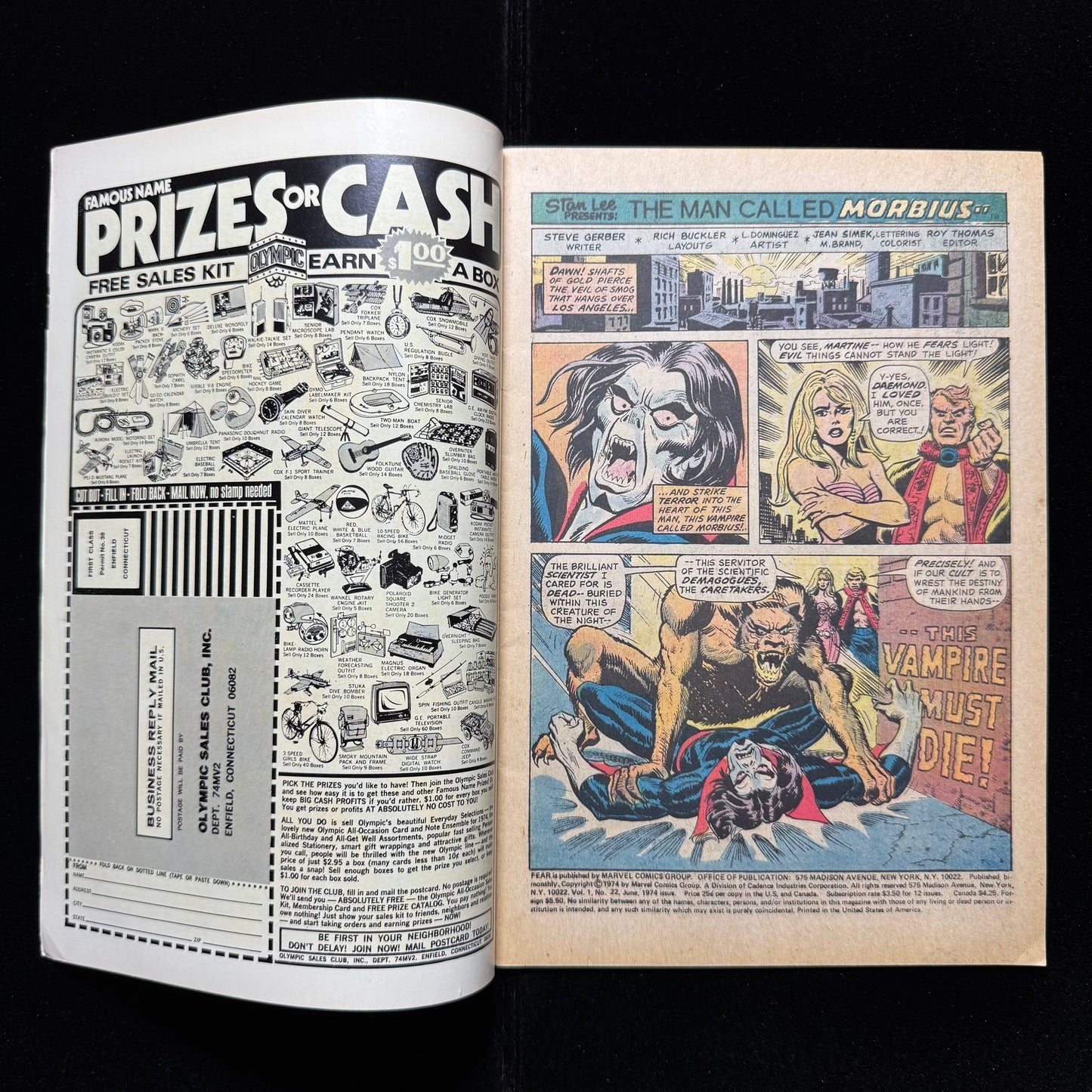 Adventure Into Fear 22 - Bronze Age Marvel Comics 1974