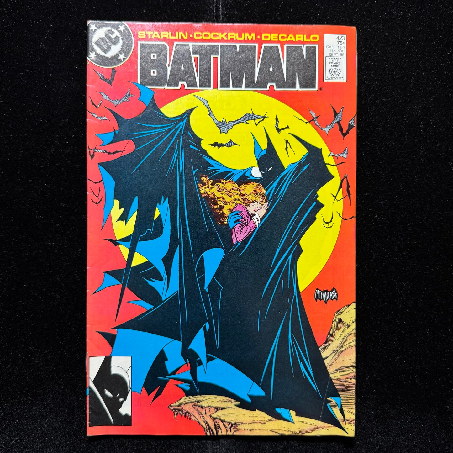 Batman 423 - Iconic Cover Art By Todd McFarlane - Copper Age Dc Comics 1988