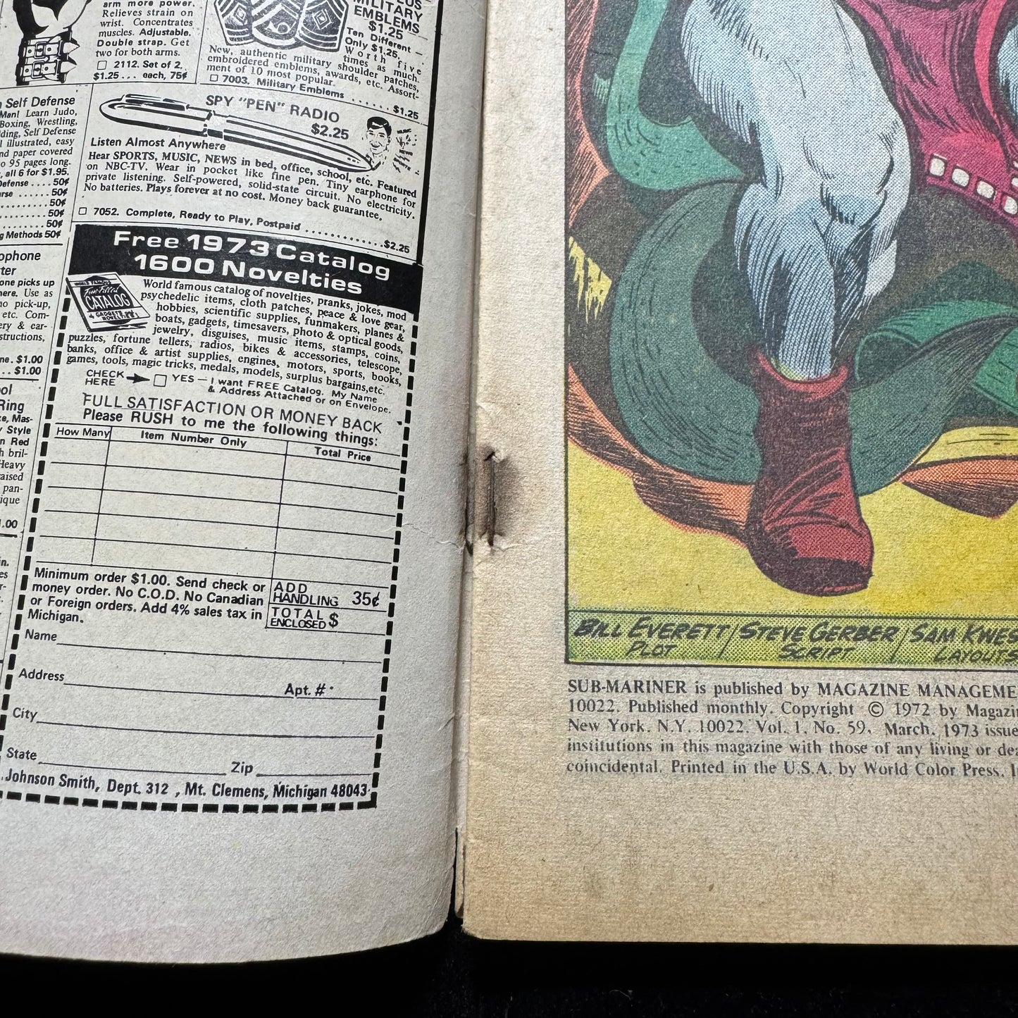 Sub-Mariner 59 - Battle Of Sub-Mariner Vs Thor - Bronze Age Marvel Comics 1973