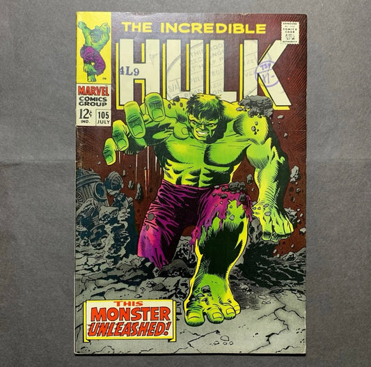 Incredible Hulk 105/ Silver Age Marvel Comics 1968