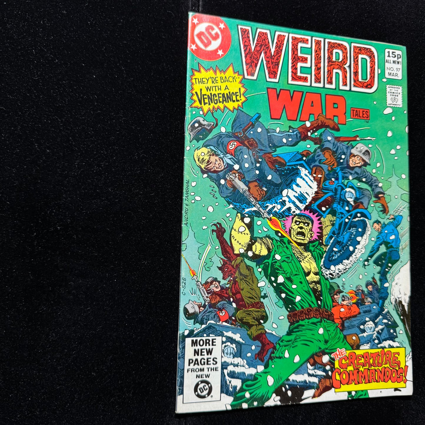 Weird War Tales 97 - 2nd App Of Creature Commandos - Bronze Age Dc Comics 1981