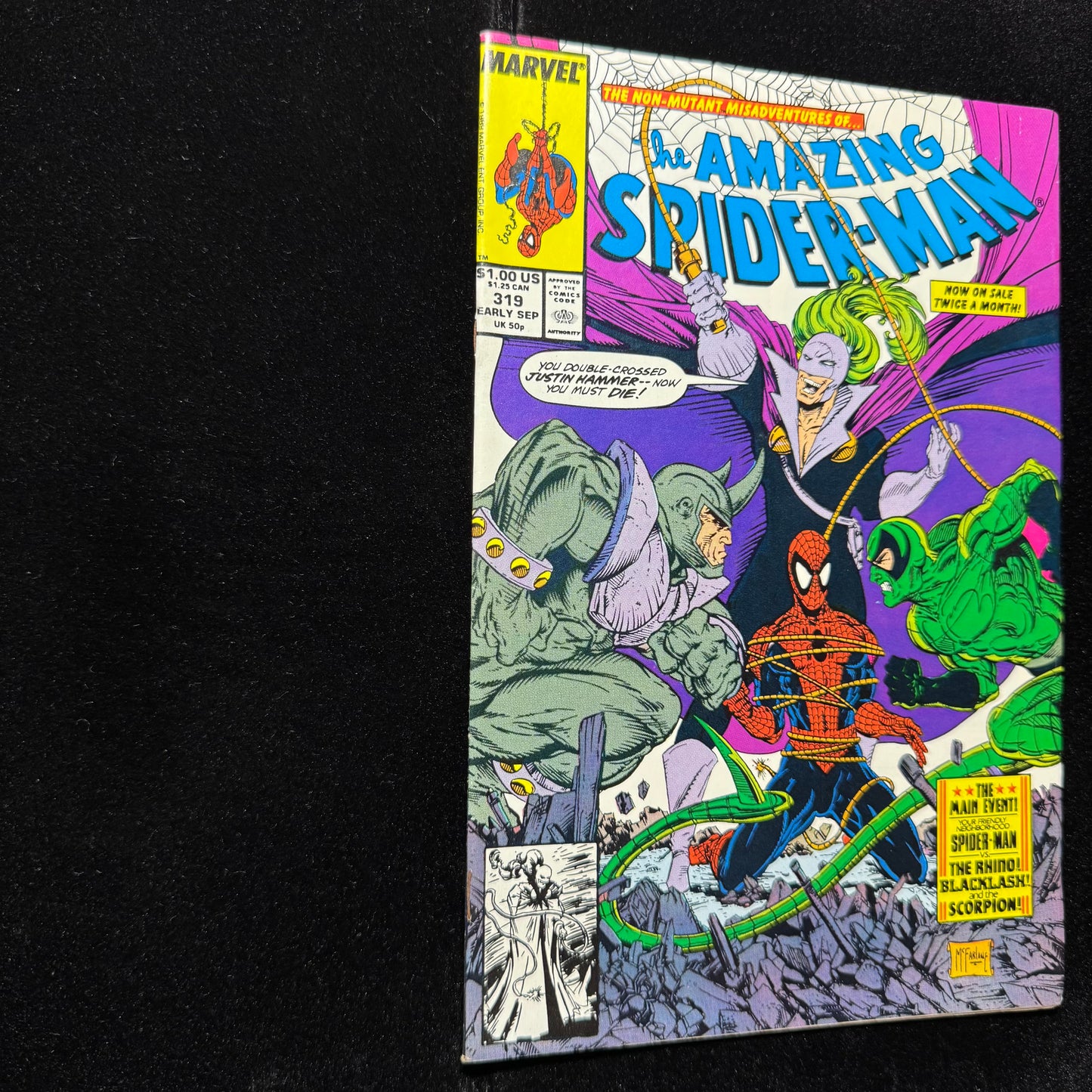 Amazing Spider-Man 319 - Art By Todd McFarlane - Copper Age Marvel Comics 1989