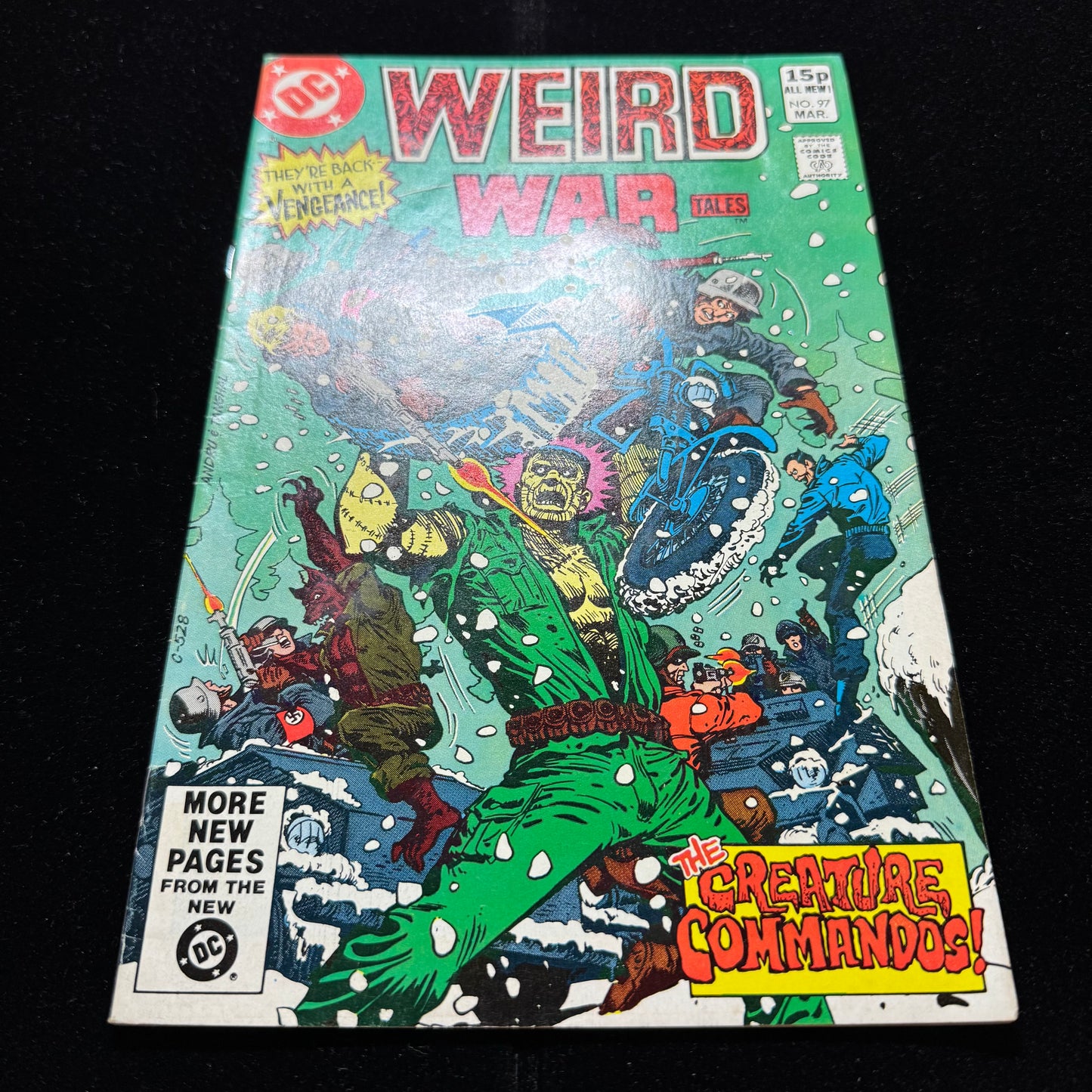 Weird War Tales 97 - 2nd App Of Creature Commandos - Bronze Age Dc Comics 1981