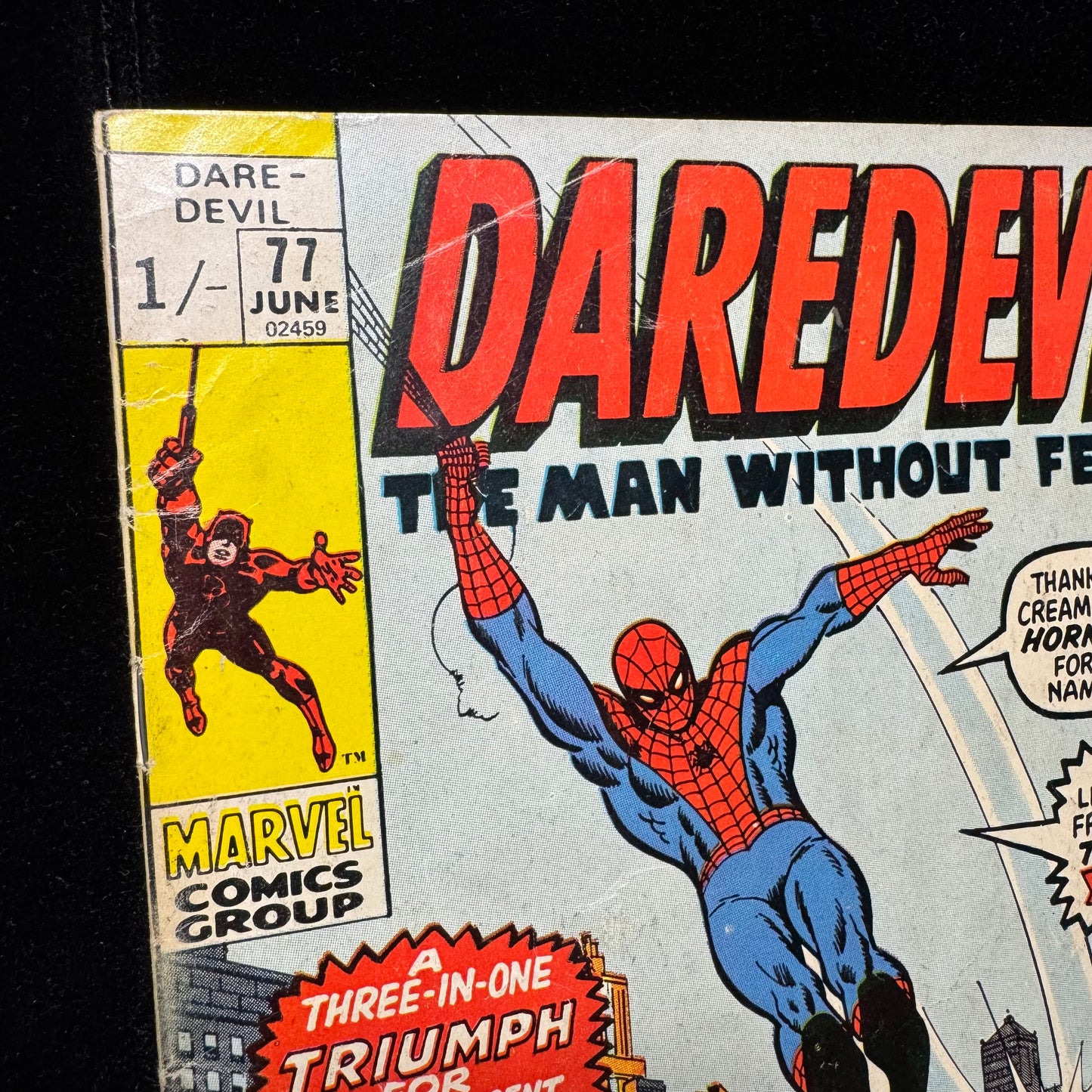 Daredevil 77 - Featuring Spider-Man & Namor - Bronze Age Marvel Comics 1971