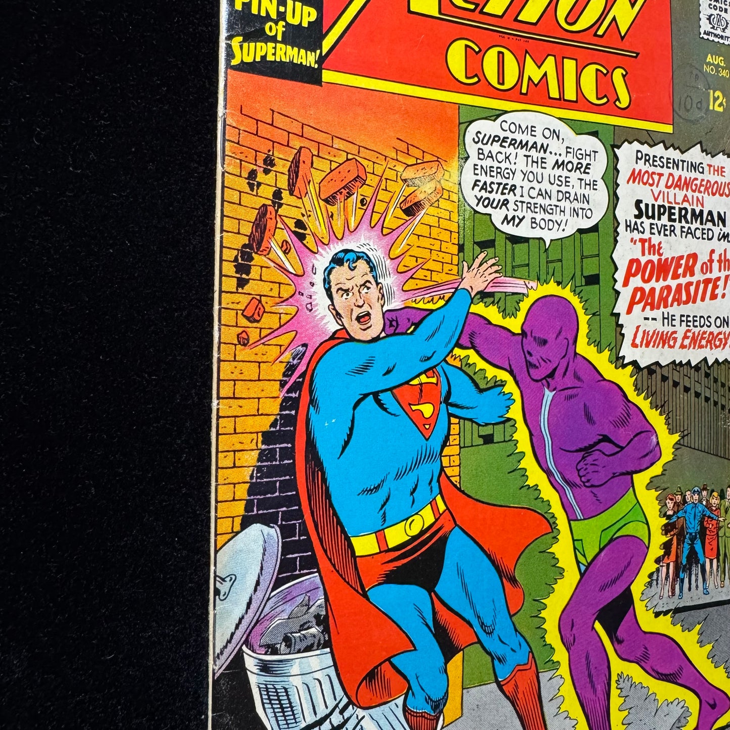 Action Comics 340 - 1st Appearance Of Parasite - Silver Age Dc Comics 1966