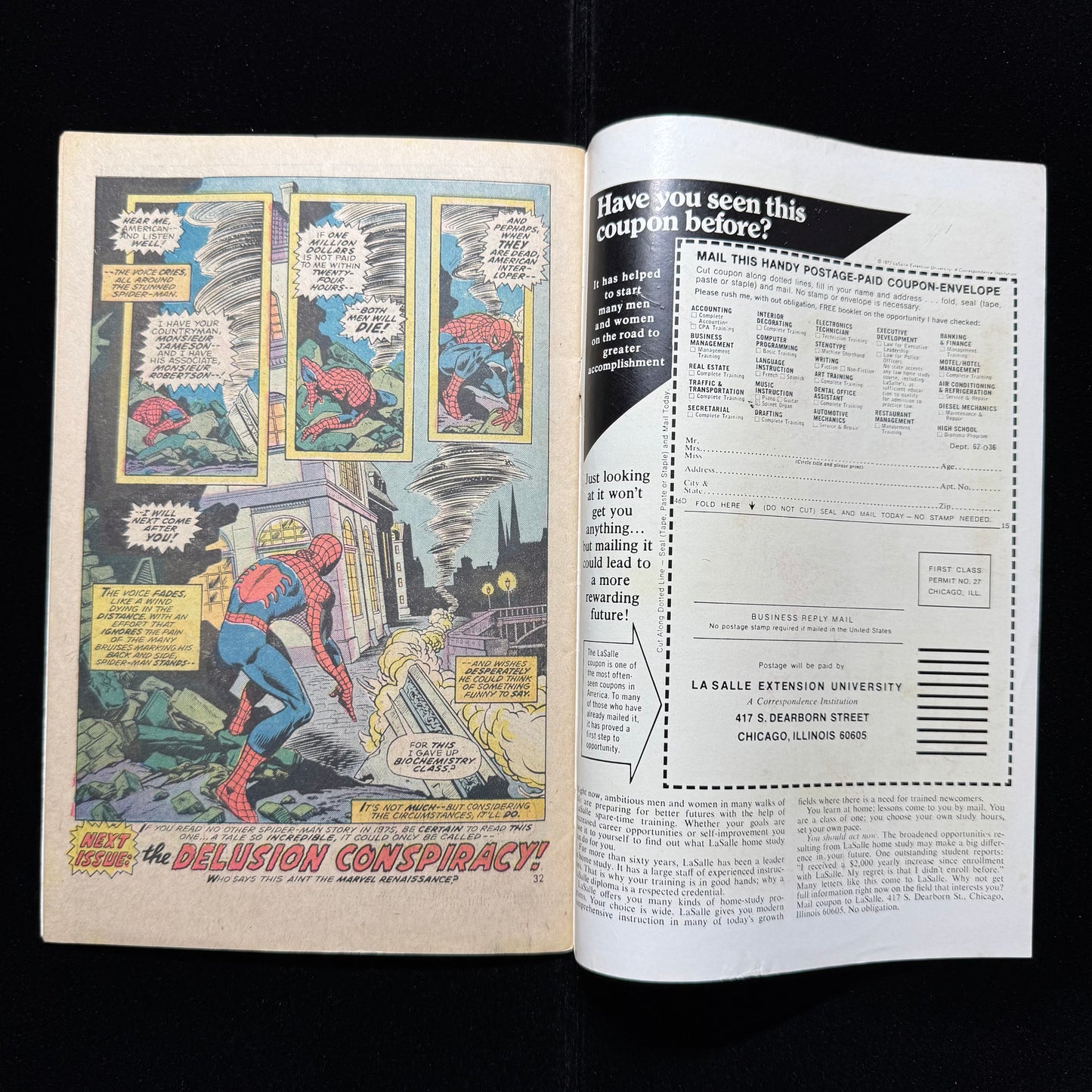 Amazing Spider-Man 143 - Peter And MJ First Kiss - Bronze Age Marvel Comics 1975