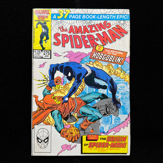 Amazing Spider-Man 275 - Origin Of Spider-Man Retold - Copper Age Marvel 1986