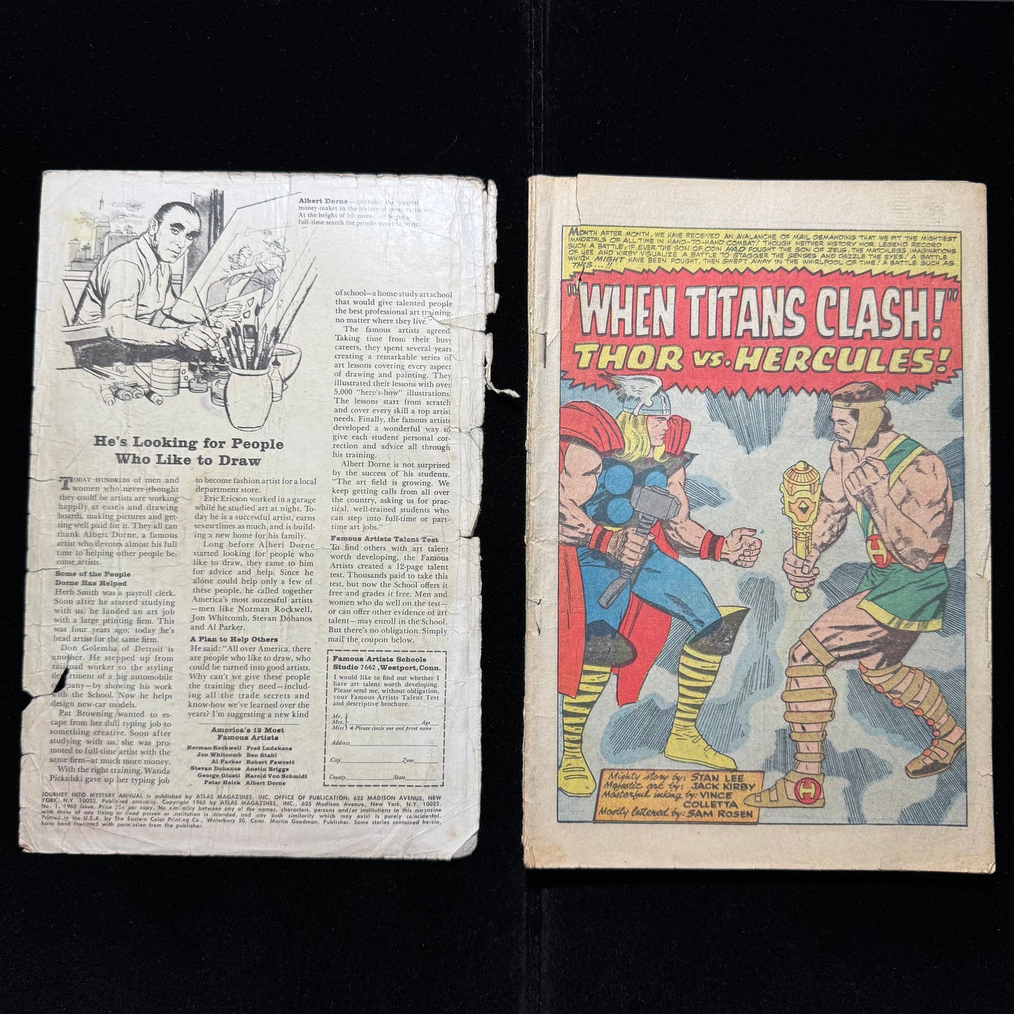 Journey Into Mystery Annual 1 - 1st App Of Hercules - Silver Age Marvel 1965