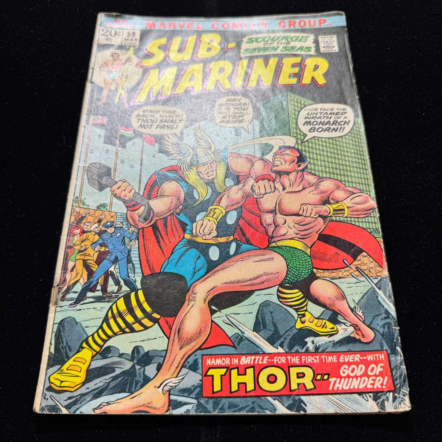 Sub-Mariner 59 - Battle Of Sub-Mariner Vs Thor - Bronze Age Marvel Comics 1973