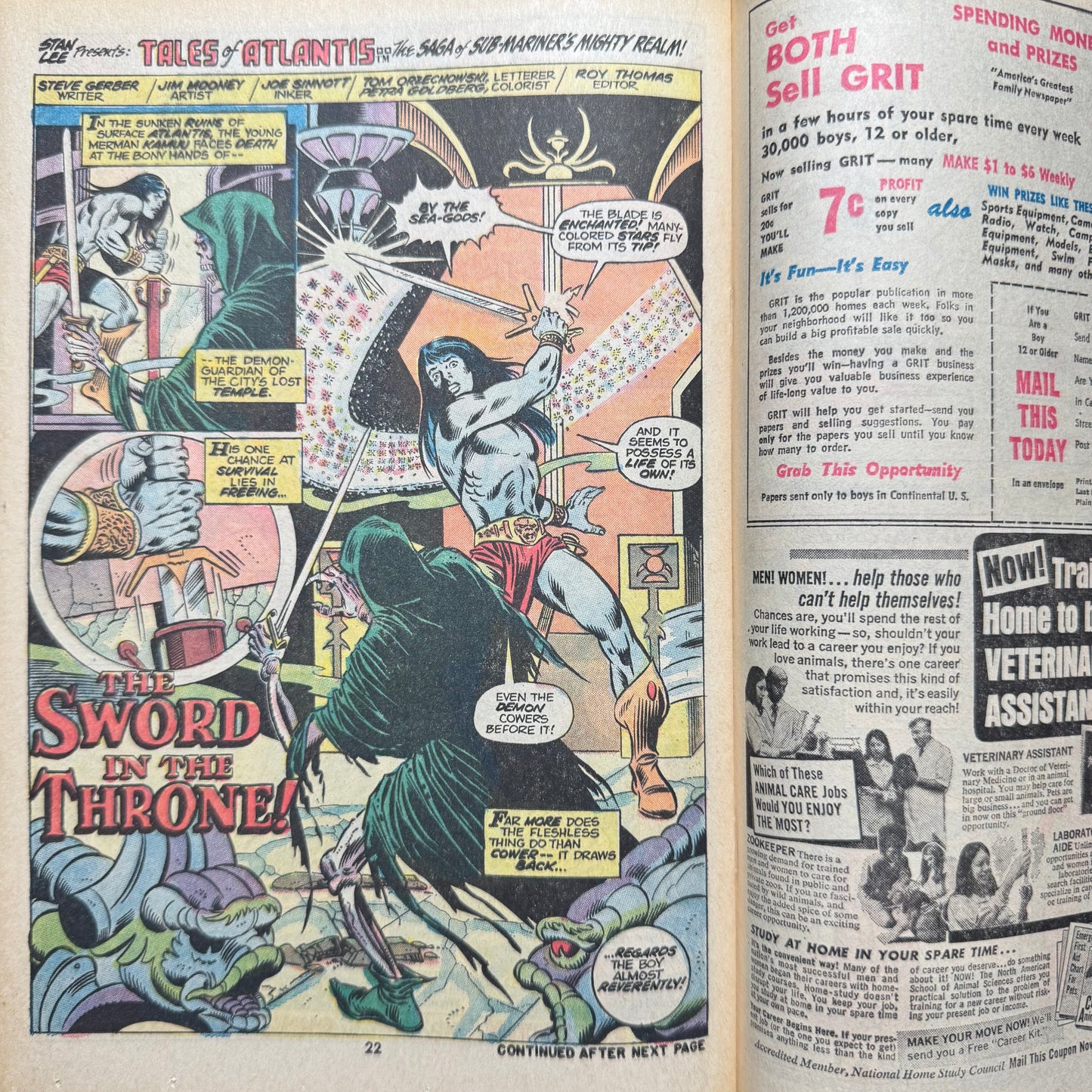 Sub-Mariner 66 - 1st Appearance Of Clay Wilson - Bronze Age Marvel Comics 1973