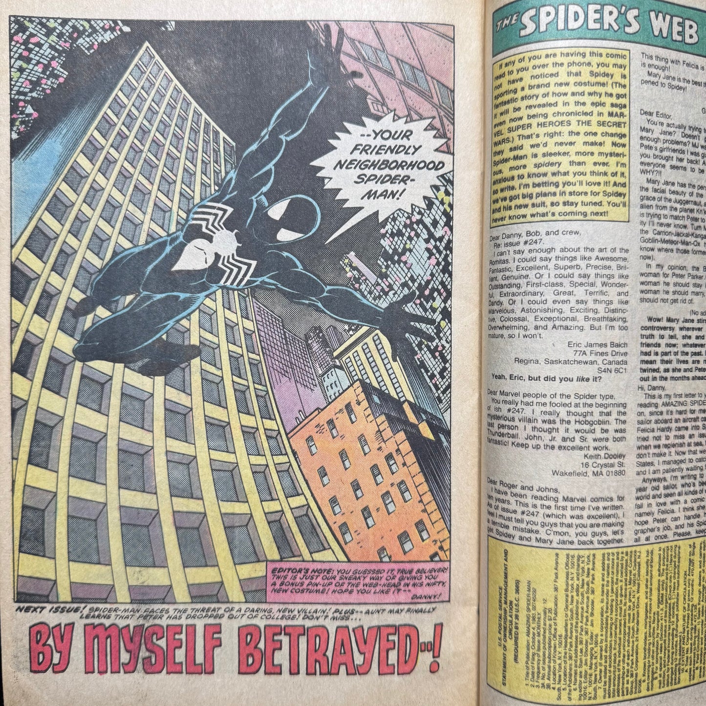 Amazing Spider-Man 252 - Newsstand Edition - Copper Age Marvel Comics 1984