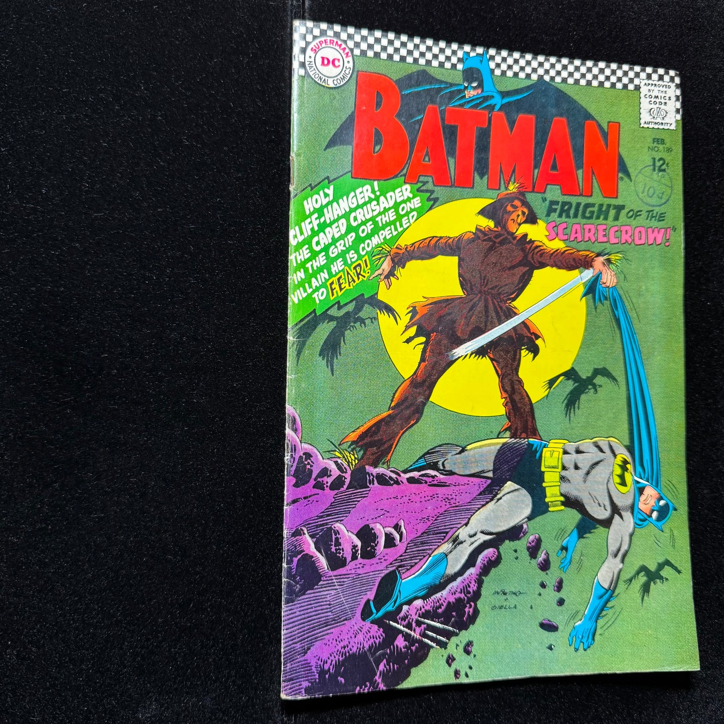 Batman 189 - 1st App Of Scarecrow In Silver Age 3rd App Overall - Dc Comics 1967