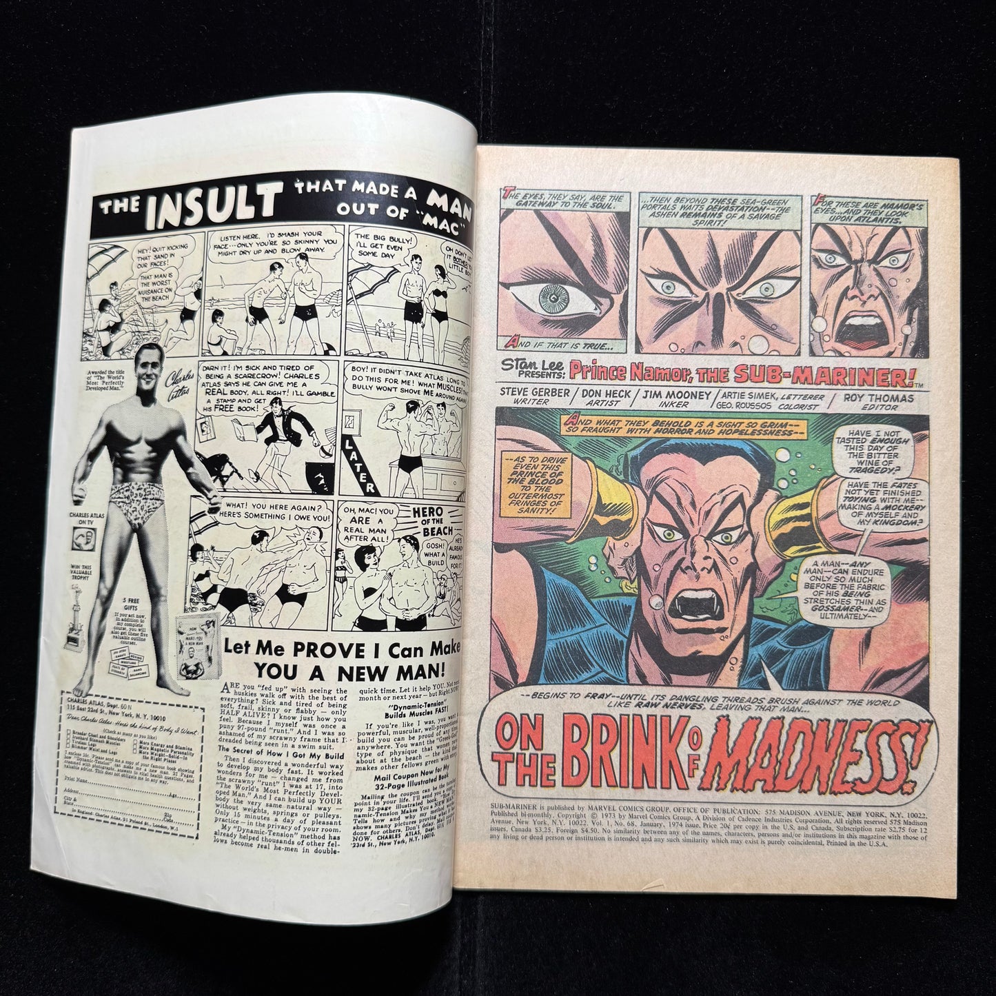 Sub-Mariner 68 - 1st Appearance Of Force - Bronze Age Marvel Comics 1974