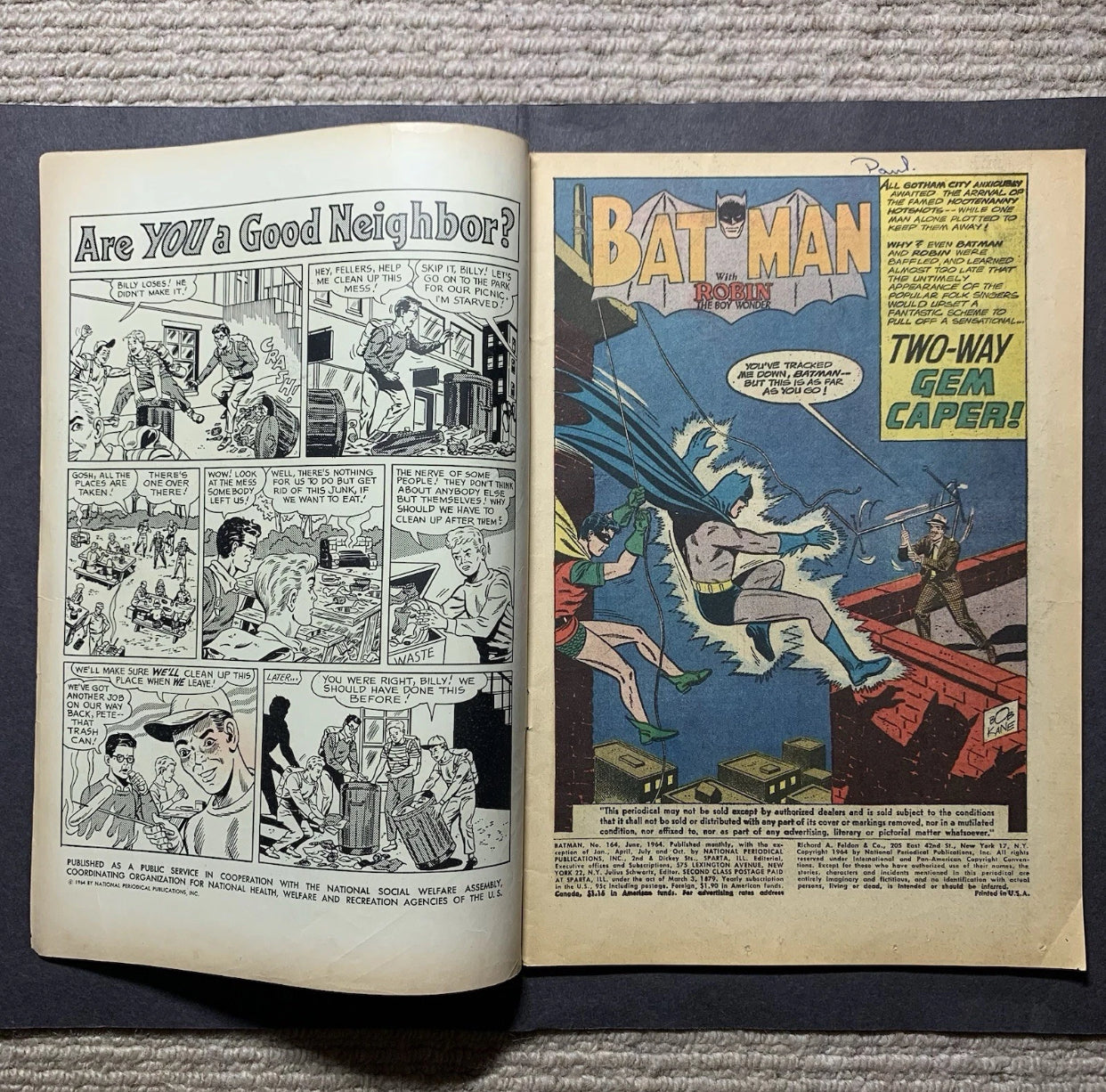 Batman 164/ Silver Age Dc Comics 1964