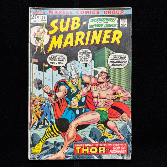 Sub-Mariner 59 - Battle Of Sub-Mariner Vs Thor - Bronze Age Marvel Comics 1973