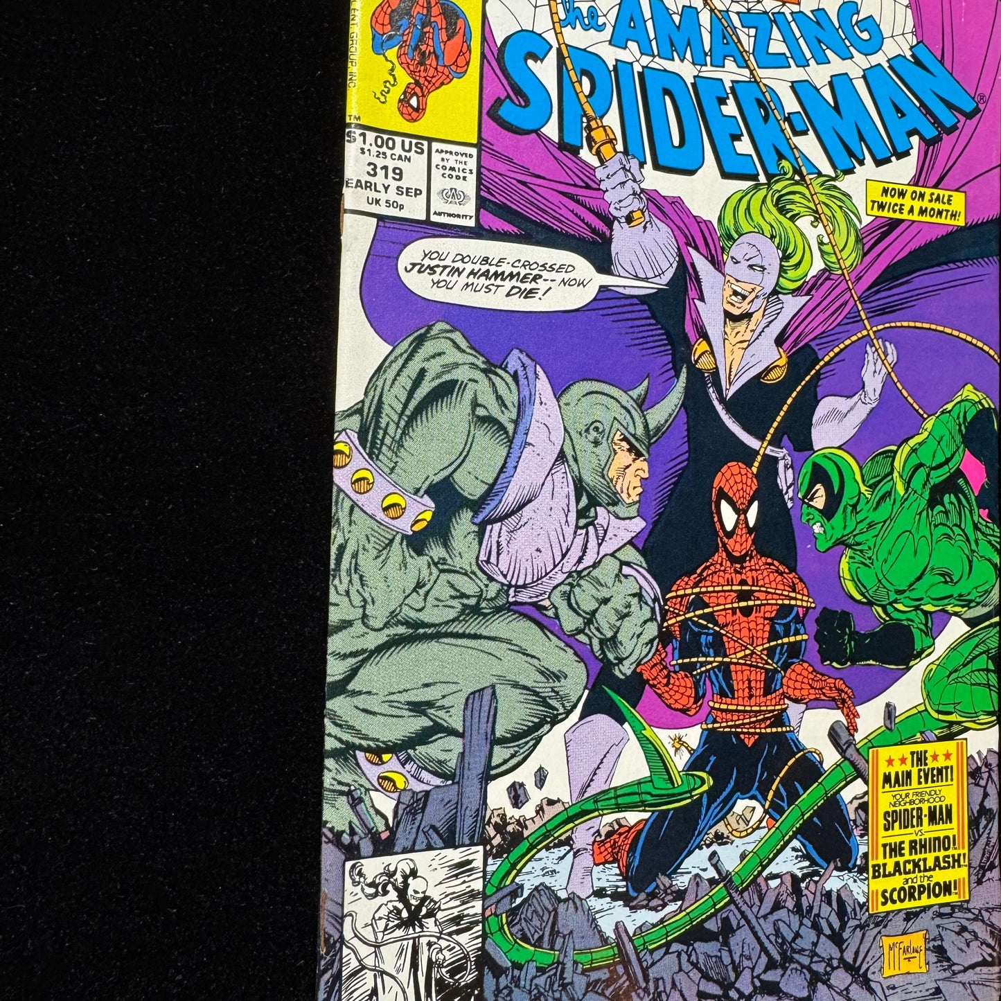 Amazing Spider-Man 319 - Art By Todd McFarlane - Copper Age Marvel Comics 1989