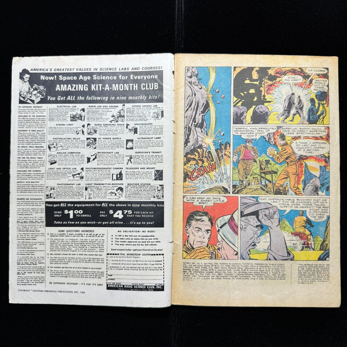 Secret Six 1 - 1st Team Appearance Of The Secret Six - Silver Age Dc Comics 1968