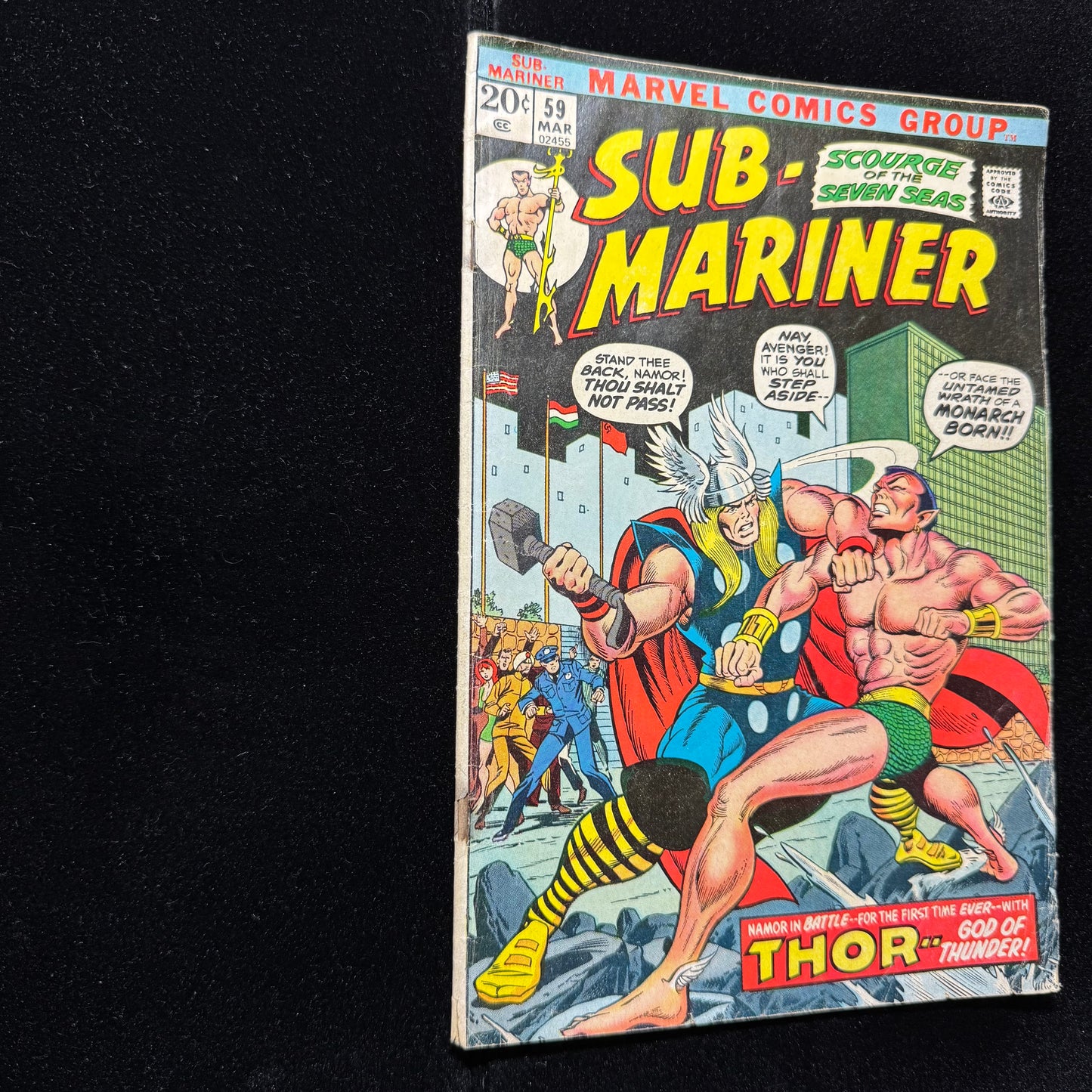 Sub-Mariner 59 - Battle Of Sub-Mariner Vs Thor - Bronze Age Marvel Comics 1973