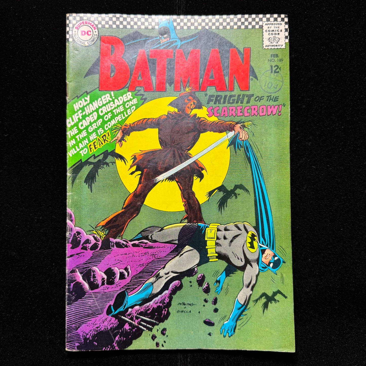 Batman 189 - 1st App Of Scarecrow In Silver Age 3rd App Overall - Dc Comics 1967