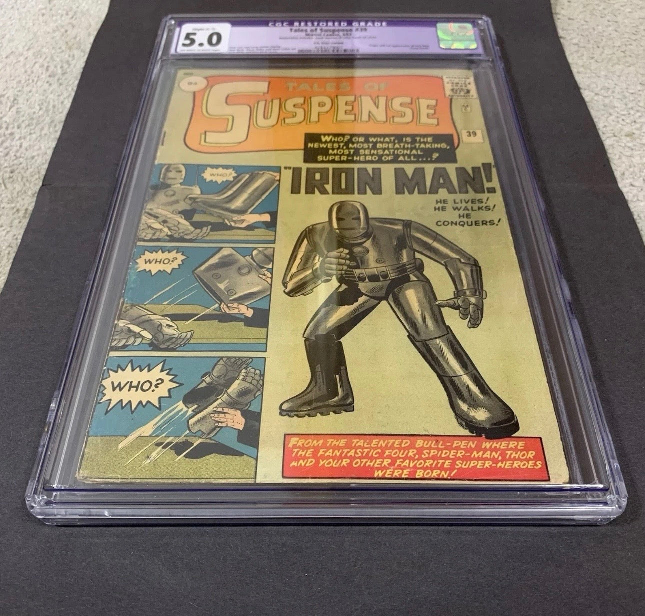 Tales Of Suspense 39/ CGC 5.0 Restored (purple Label)/ Marvel Comics 1963