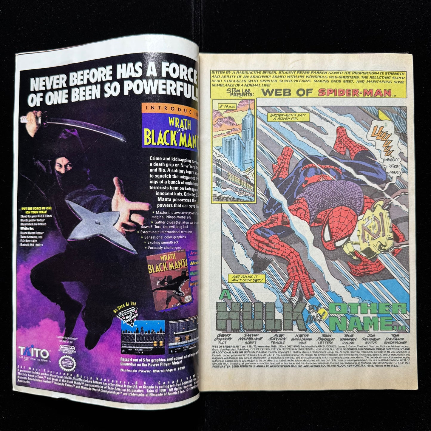 Web Of Spider-Man 70 - Newsstand - 1st App Spider-Hulk - Copper Age Marvel 1990