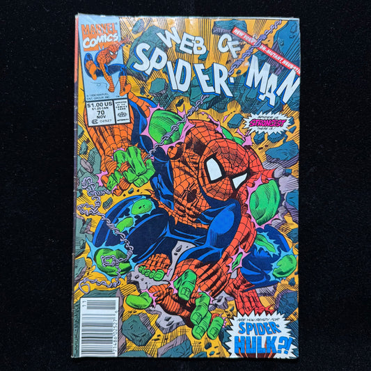 Web Of Spider-Man 70 - Newsstand - 1st App Spider-Hulk - Copper Age Marvel 1990