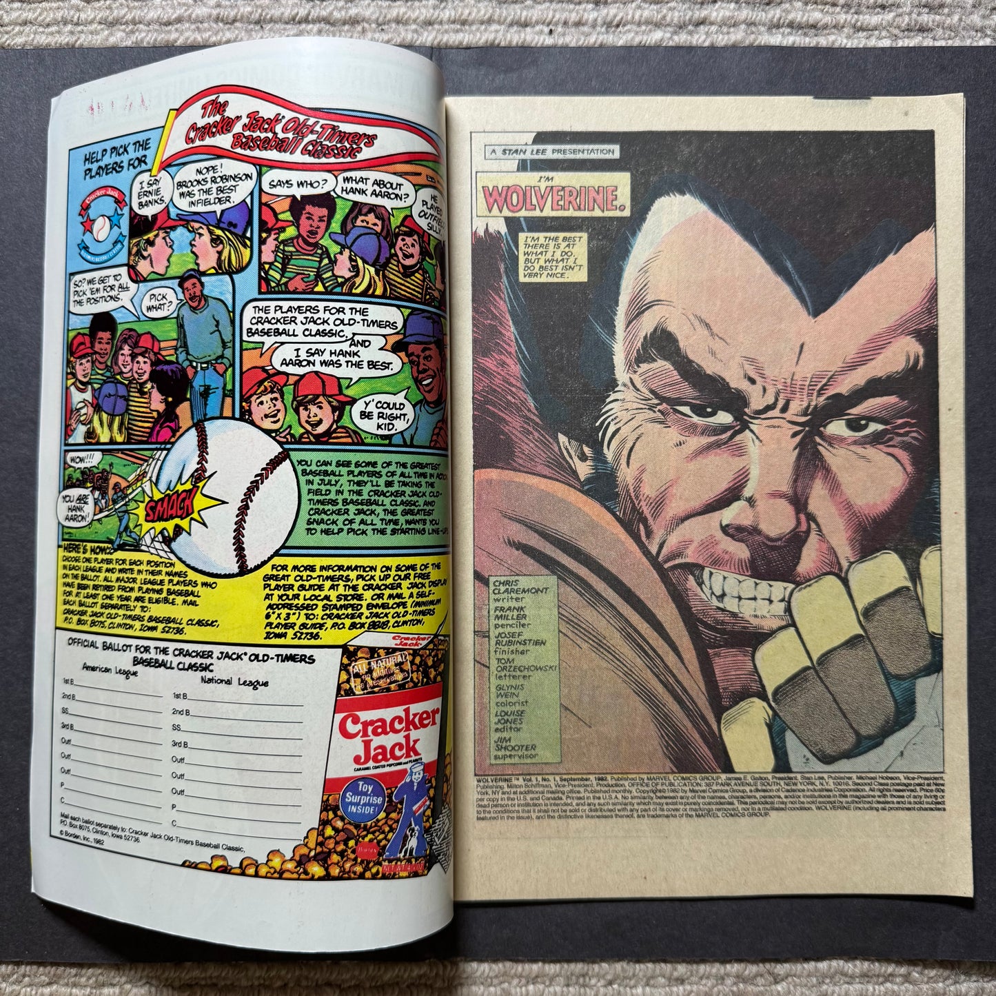 Wolverine 1/ Bronze Age Marvel Comics 1982