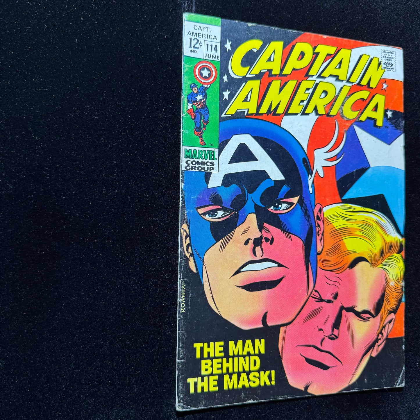 Captain America 114 - John Romita Sr Cover - Silver Age Marvel Comics 1969
