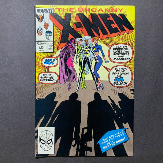 Uncanny x-men 244/ copper age marvel comics 1989