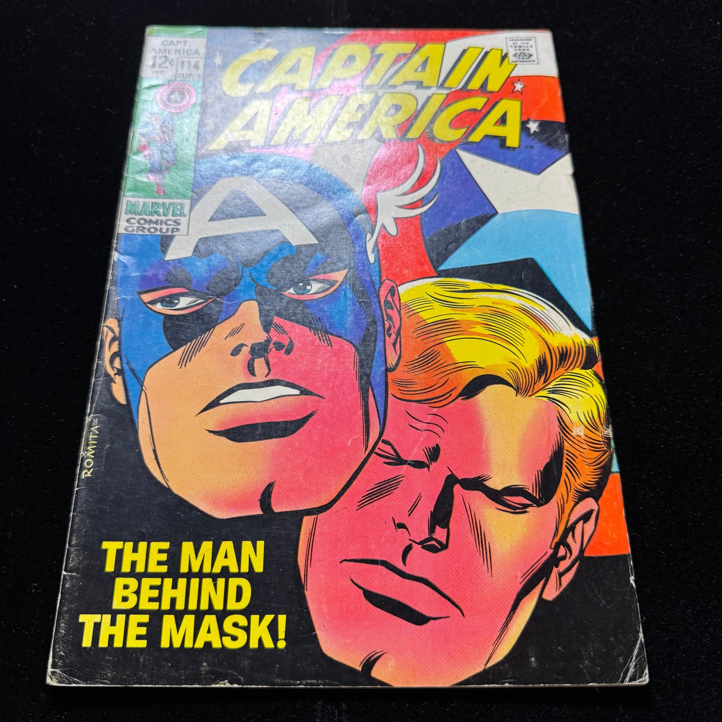 Captain America 114 - John Romita Sr Cover - Silver Age Marvel Comics 1969