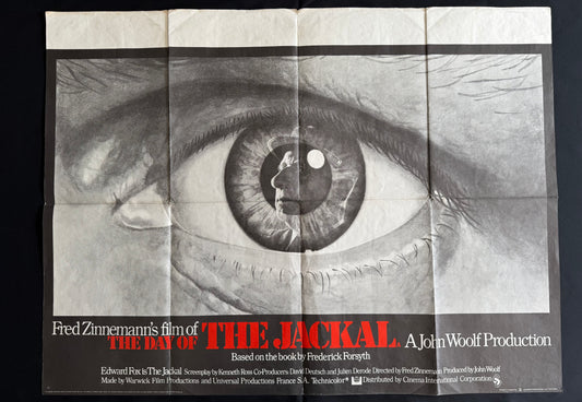 The Day Of The Jackal 1973 - Original UK Quad Cinema Poster - Folded