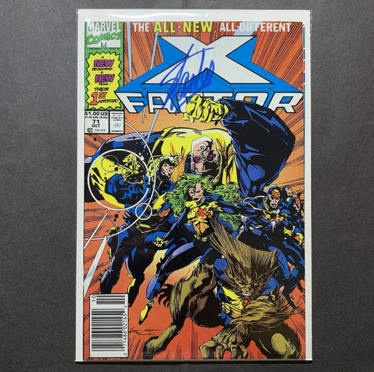 X-Factor 71/ Signed By Stan Lee With COA/ Copper Age Marvel Comics 1991