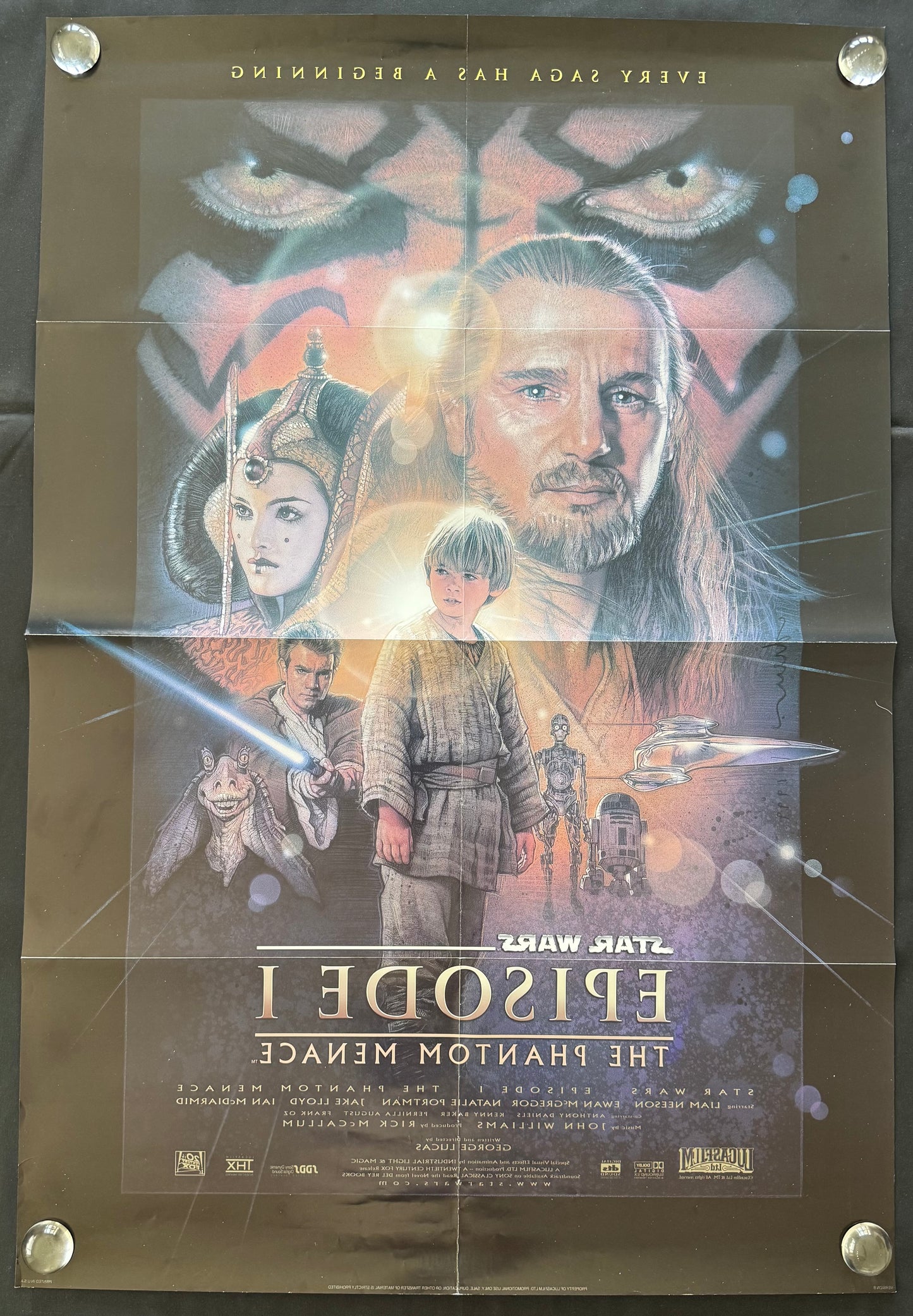 Star Wars Episode I The Phantom Menace - Original 1999 Cinema Poster Darth Maul