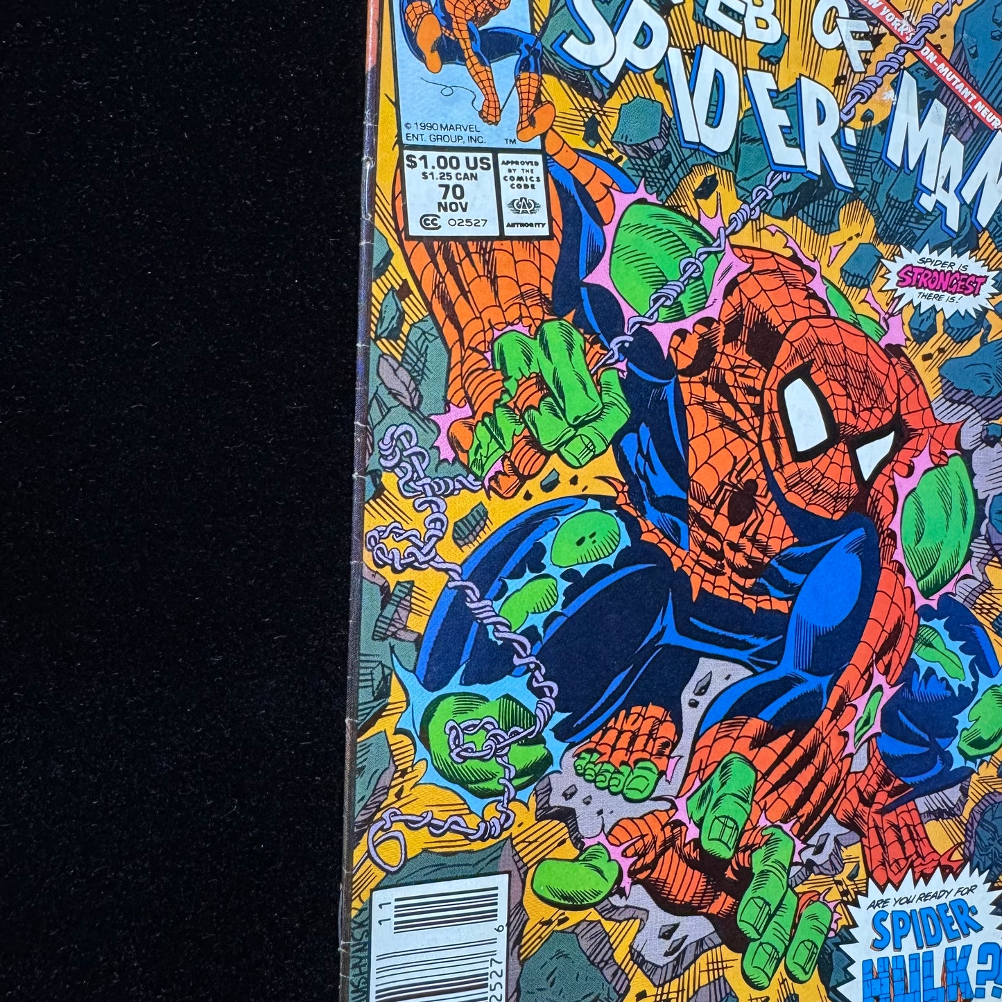 Web Of Spider-Man 70 - Newsstand - 1st App Spider-Hulk - Copper Age Marvel 1990