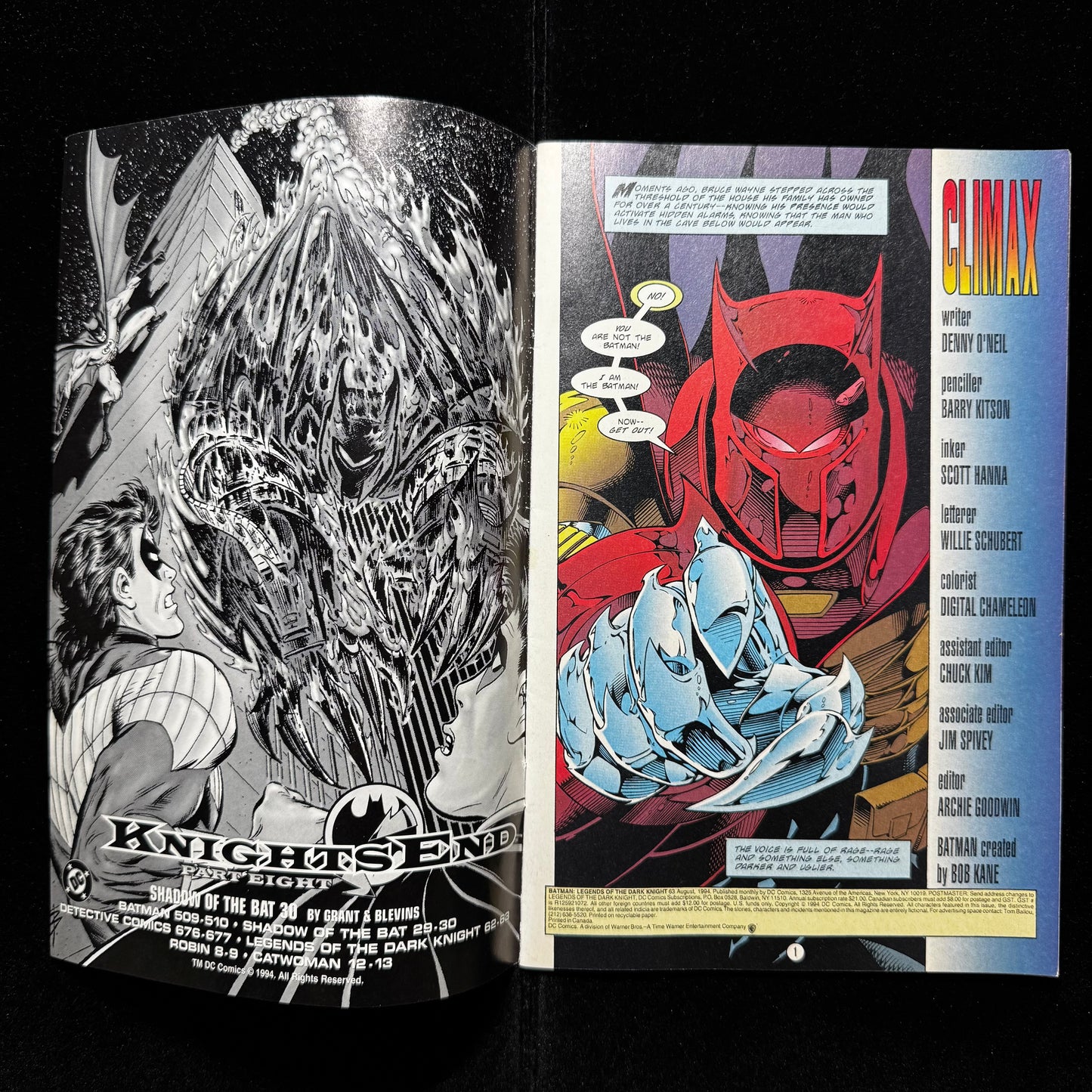 Batman: Legends Of The Dark Knight 63 - Modern Age Dc Comics 1994